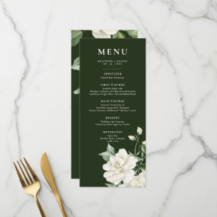 Modern Sage Green Eucalyptus Details Menu Wedding 