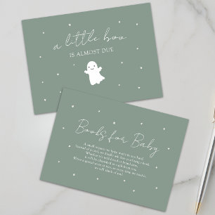 Modern Sage Green Gender Neutral Books for Baby Enclosure Card