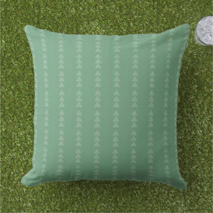 Modern Sage Green Geometric Outdoor Home/Camping Cushion