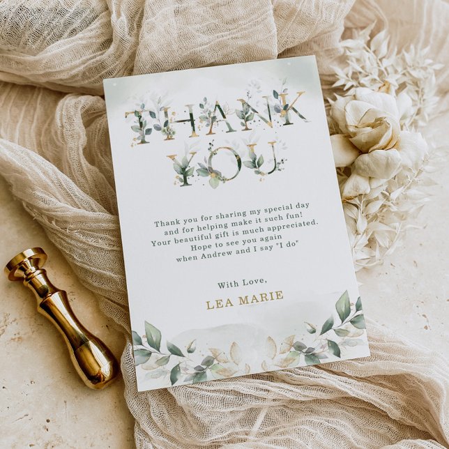 Modern Sage Green Gold Eucalyptus Bridal Shower Invitation (Creator Uploaded)