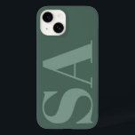Modern sage green initial minimal contemporary Case-Mate iPhone 14 case<br><div class="desc">Modern sage green initial monogram minimal contemporary phone case design.</div>