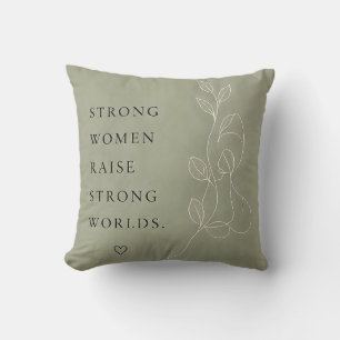 Modern Sage Green Inspirational Decor Cushion