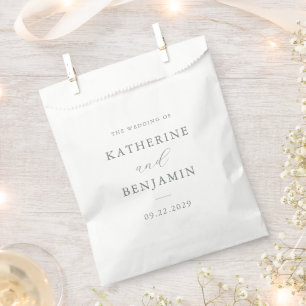 Modern Sage Green Minimalist Wedding Favour Bags