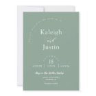 Modern Sage Green Minimalist Wedding Photo QR Code