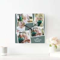 Modern sage green multi photo family home decor