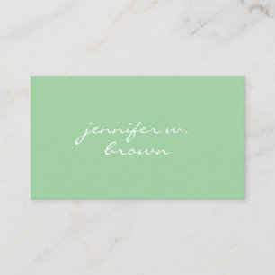 Modern Sage Green Personal Branding Minimalist Business Card