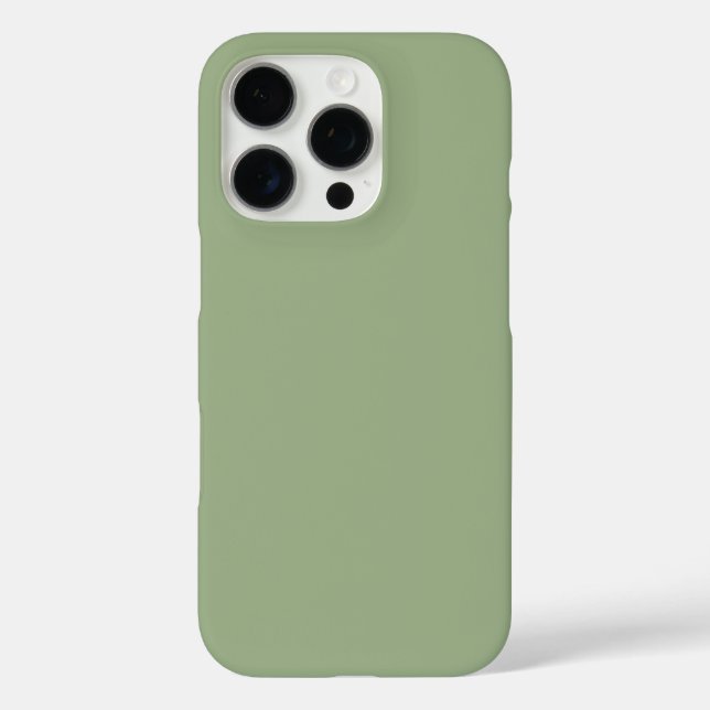 Modern Sage Green Plain Solid Colour Case-Mate iPhone Case (Back)