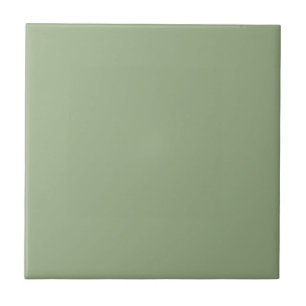 Modern Sage Green Plain Solid Colour Tile