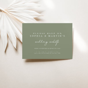 Modern Sage Green RSVP Online Wedding Website