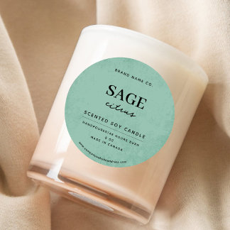 Modern Sage Green Rustic Classic Round Sticker