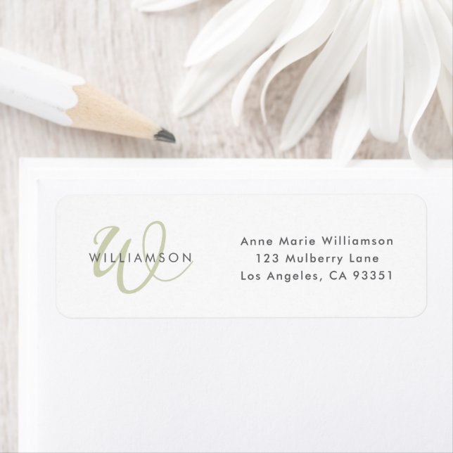 Modern Sage Green Script Monogram (Insitu)