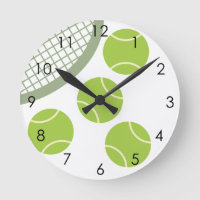 Modern Sage Green Tennis Ball Racket