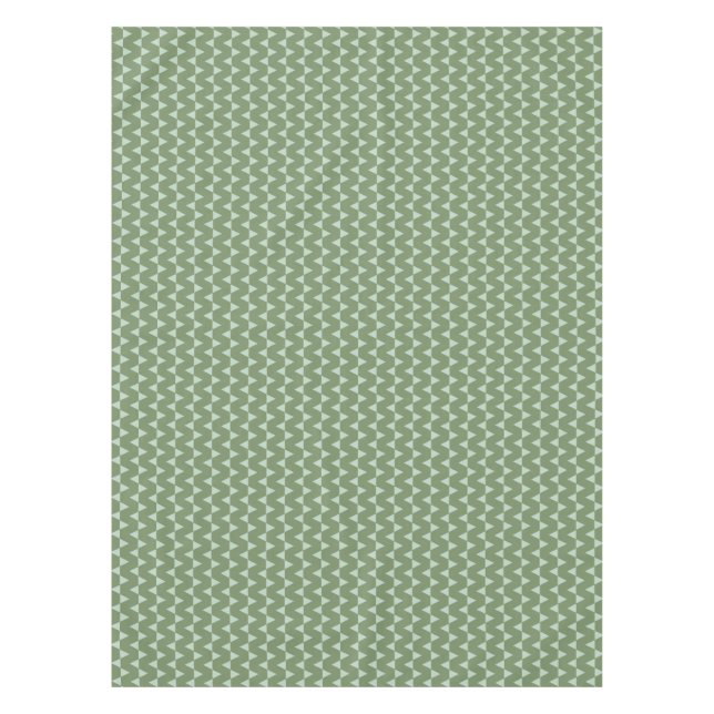 Modern Sage Green Triangle Christmas Geometric  Tablecloth (Front)