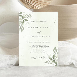 Modern Sage Greenery Wedding Invitation Card