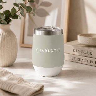 Modern Sage Personalised Wine Tumbler