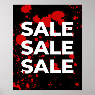Modern Sale Sign, Black and Red Boutique Sale Poster