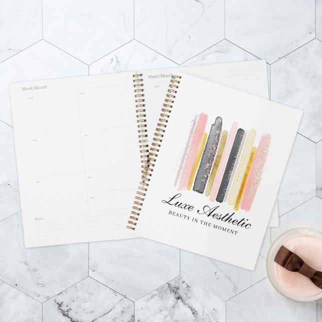 Modern Salon Appointment Book Blush Pink Rose Gold Planner (Creator Uploaded)