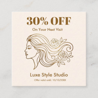 Modern Salon Appointment Discount Coupon Card