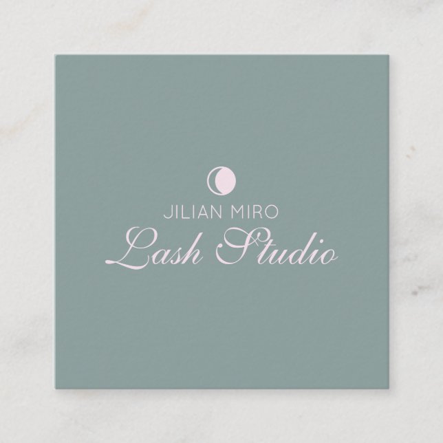 Modern Salon Beauty Eyelash Studio Appointment Card (Front)