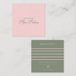Modern Salon Beauty Studio Pink Appointment Card