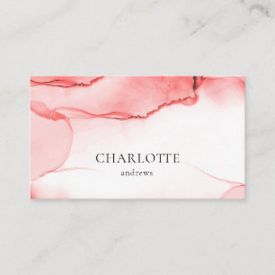Modern, salon, minimal, watercolor   business card