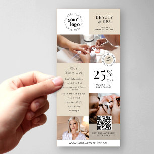 Modern Salon Services Business Marketing Flyer Rack Card