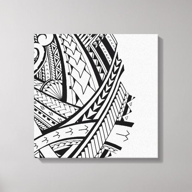 Modern Samoan tattoo art Canvas Print (Front)