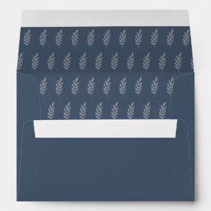Modern Sample Leaves Distressed Frame Wedding Envelope