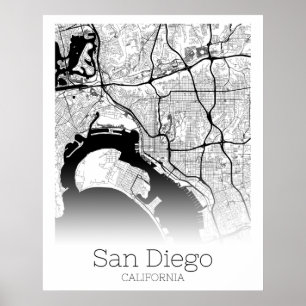 Modern San Diego City Map Poster
