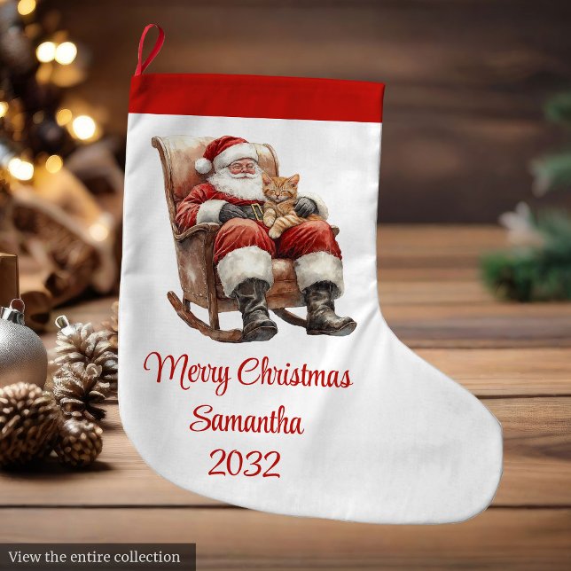 Modern Santa Claus Simple Script Font Stocking (Modern Santa Claus Simple Script Font Stocking)
