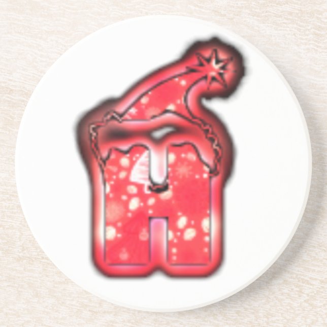 Modern Santa Hat Collection. Coaster (Front)