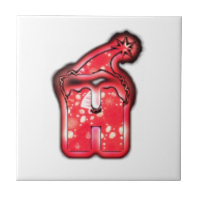 Modern Santa Hat Collection. Tile (Front)