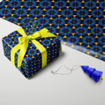 Modern Sapphire Collection Bright Indigo and Gold Wrapping Paper<br><div class="desc">This eye catching design will make you the talk (in the BEST way) of the party!</div>