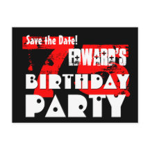 Modern Save the Date 75th Birthday Party V21