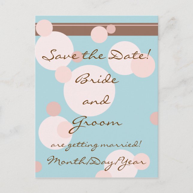 Modern Save the Date! Announcement Postcard (Front)
