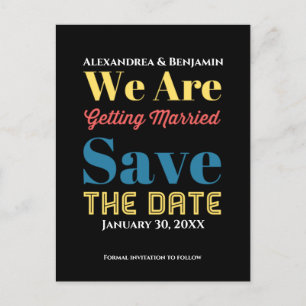 Modern Save The Date Announcement Postcard