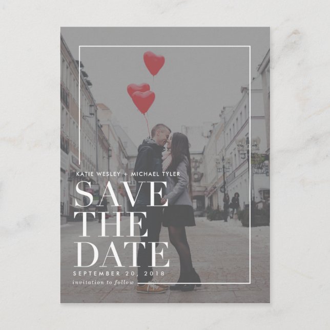 Modern Save the Date Announcements Postcard (Front)