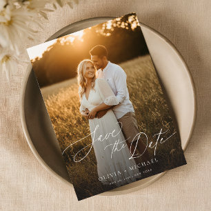Modern Save the Date, Boho Photo Save the Date Invitation
