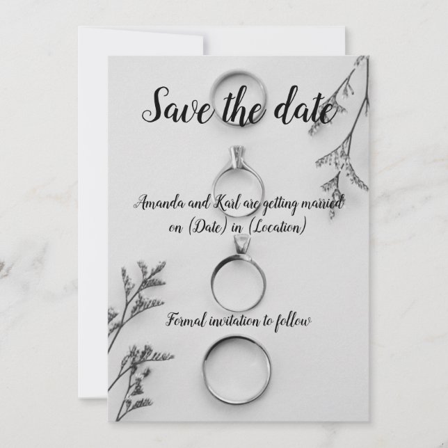 Modern Save the Date Card (Front)