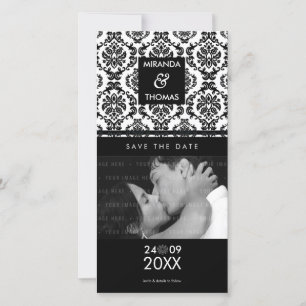 MODERN SAVE THE DATE CARD :: damask colours 10