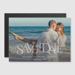 Modern Save the Date Full-photo Wedding magnet