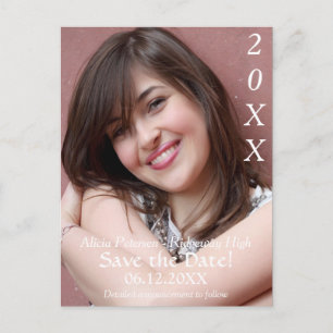 Modern Save the Date Graduation Announcement Postcard