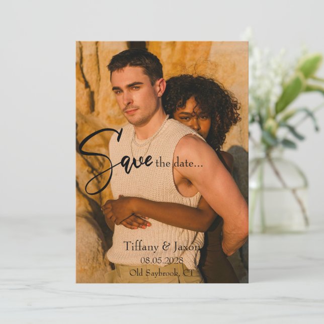 Modern Save The Date Invitation (Standing Front)