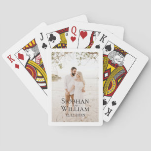 Modern Save The Date Personalised Photo Playing Cards