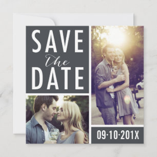 Modern Save The Date Photo Collage