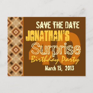 Modern Save the Date Surprise 40th Party W1946 Announcement Postcard