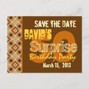 Modern Save the Date Surprise 50th Party W1947 Announcement Postcard