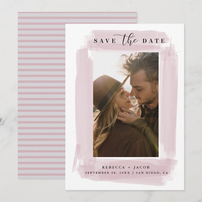 Modern Save The Date Wedding Photo (Front/Back)