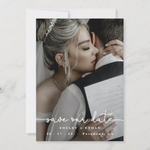 Modern Save The Date Wedding, Template, Photo Invi Invitation