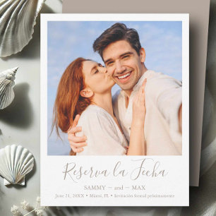 Modern Save the Date with Couple Photo
